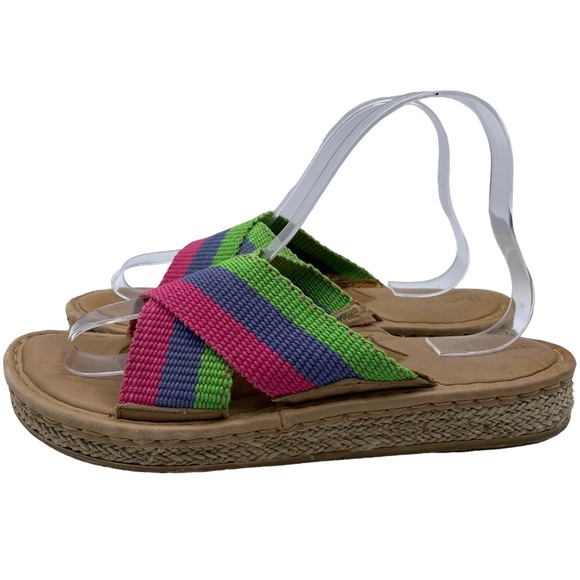 Born Sandals Drilles Espadrille Slide Sandal Cushioned Comfort Size 8 - Picture 2 of 14